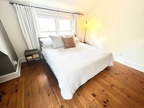 1 bedroom, desk, blackout curtains, iron/ironing board