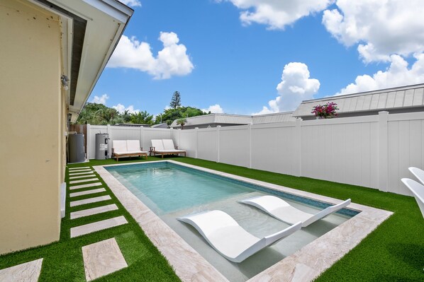 A heated pool