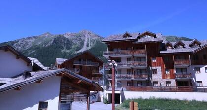 Ski-in/ski-out & foot of the slopes, 1st floor, swimming pool, sauna, balcony, tv, ski locker, 34m²