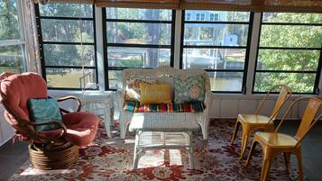 Smart TV, video games, DVD player, foosball