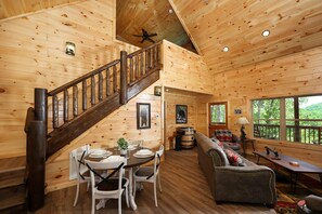 Interior - Brand New 2023 - PRIVATE log cabin w/ Mountain Views! Pool Access, Fishing, Golf (Sevierville)