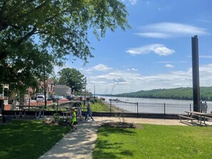 Outdoor dining - Historic Getaway w/Stunning River Views -3BR Suite (New Richmond)