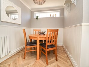 Cottage | Private kitchen | Fridge, electric kettle, toaster, cookware/dishes/utensils - The Mews Cottage (Lytham St. Anne's)