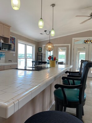 Fridge, microwave, oven, stovetop - Rivendock Rookery II: Waterfront Home w/Dock & Stunning Views (Oriental)