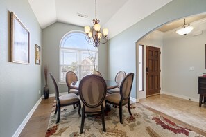 Dining room area...can sit up to eight guests.