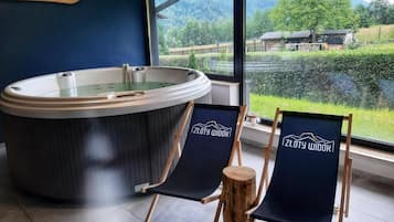 Een sauna, massagebehandelingen