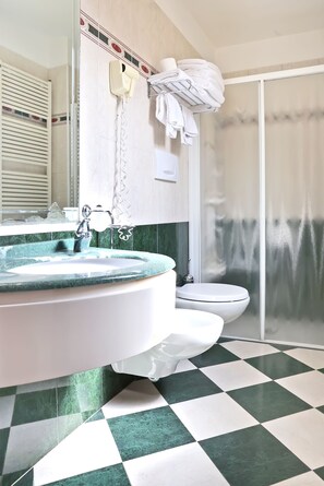 Shower, hair dryer