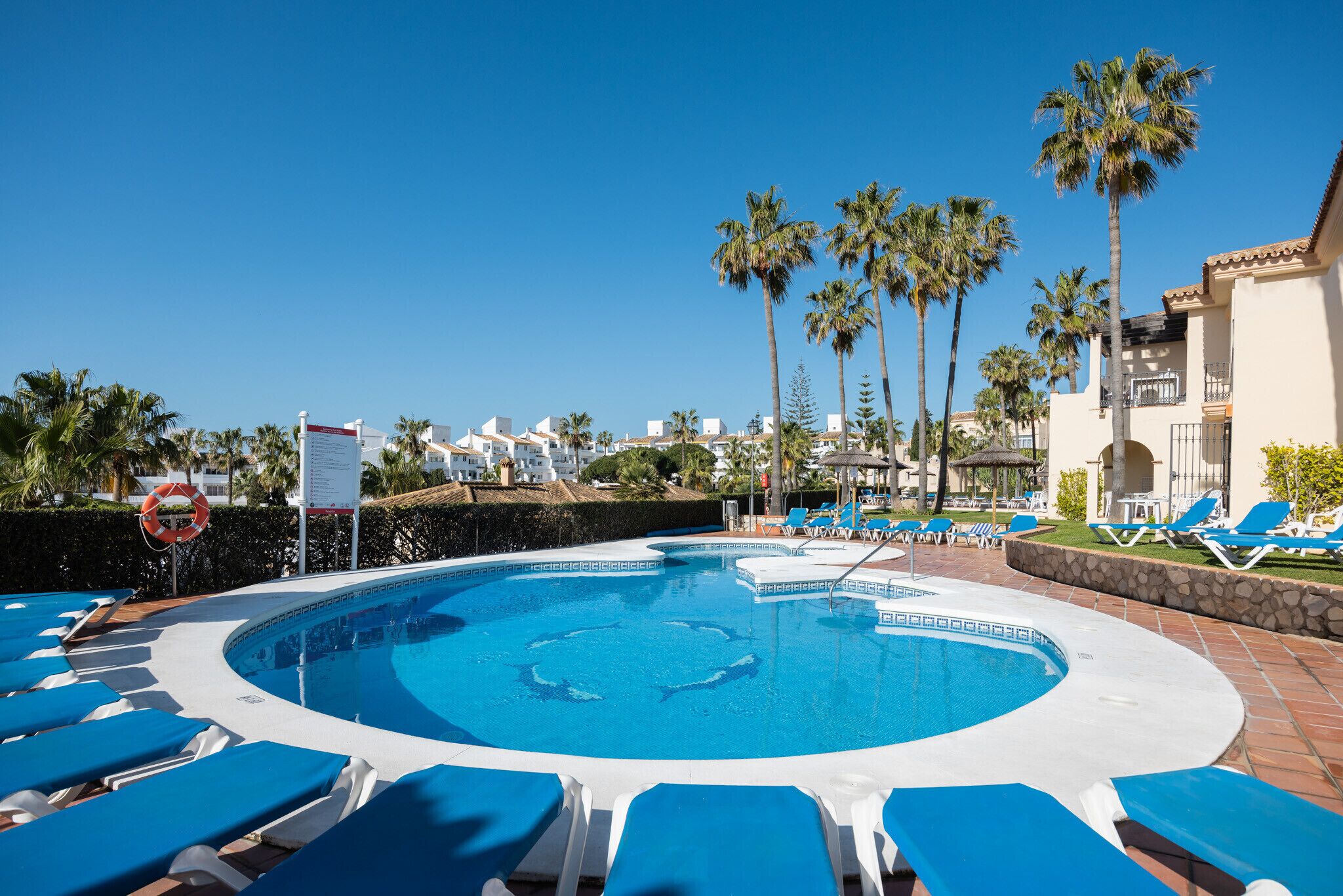 A heated pool