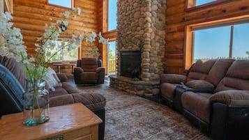 Smart TV, fireplace, video games
