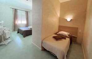 Individually decorated, laptop workspace, bed sheets