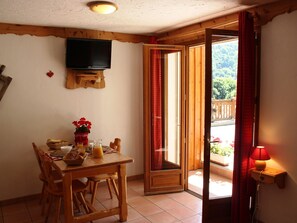 Dining - Studio cabin Valloire 4 pers South - Pets allowed, Wifi (Valloire)