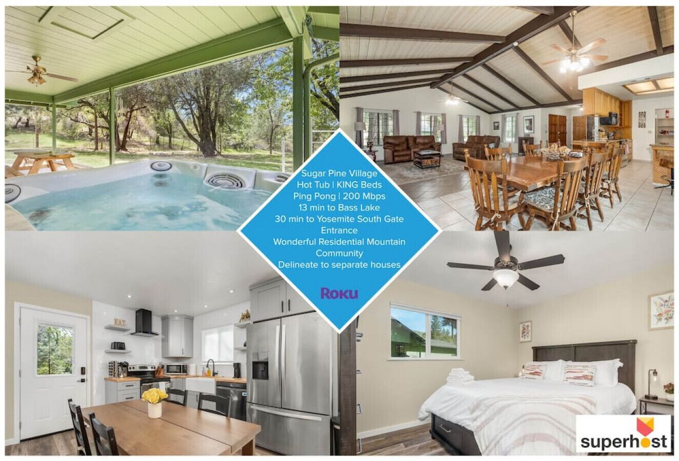 Sugar Pine Village 2 HOMES I Jacuzzi BBQ Ping-Pong