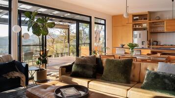 Smart TV, books, stereo