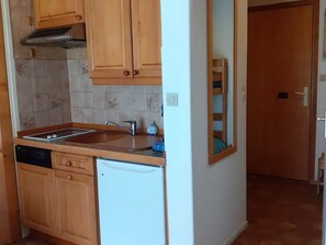 Fridge, microwave, dishwasher