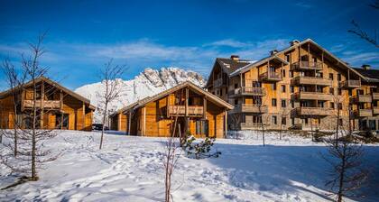 Chalet 3 piĂšces, terrasse, jeux, proche pistes