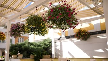 Outdoor banquet area