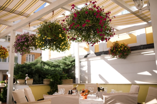 Outdoor banquet area