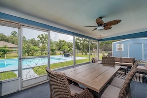 Outdoor dining - ⭐️POOL|GAMEROOM*Lanai Hangout*Open Concept Design🌊 (Ocala)