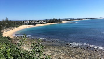 Beach nearby, sun loungers