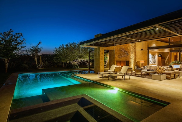 A heated pool