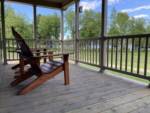 Terrace/patio - Escanaba River Escape-The Birch Tree Home   Modern 3BR Riverfront Retreat (Gladstone)