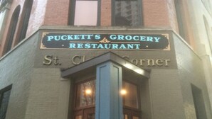 A sign for Puckett's Grocery Restaurant at St. Clair Street. - 🎸🎇 CLUELESS HOME IN NASH-VEGAS! WALKABLE LOCATION! (Nashville)