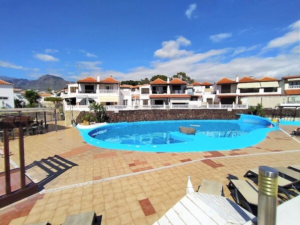 A heated pool