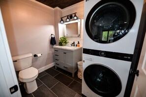 Combined shower/bathtub, hair dryer, towels, soap - Luxury four bedroom house minutes from downtown Ft. Kent! (Fort Kent)