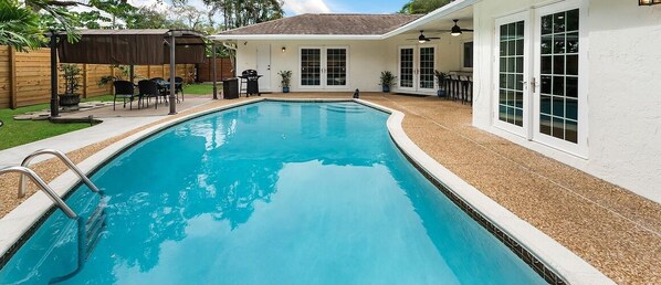 A heated pool