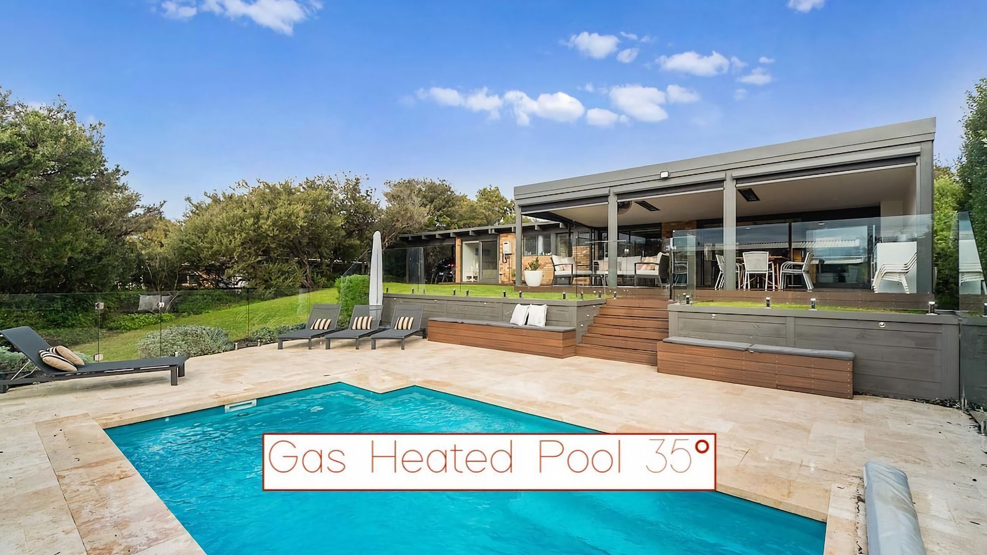 A heated pool