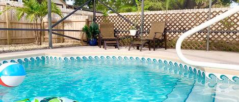 Outdoor pool, a heated pool