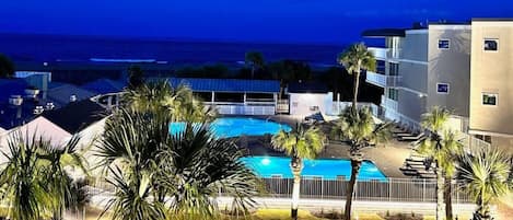 A heated pool