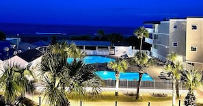 A heated pool