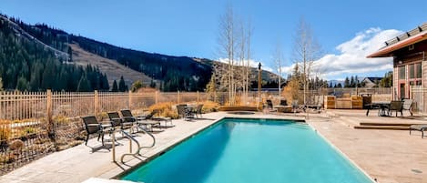 Outdoor pool, a heated pool