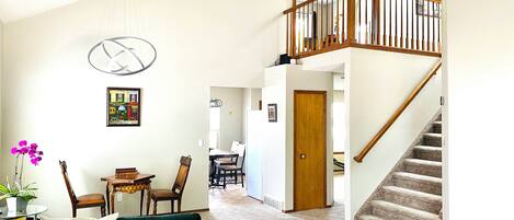 Smart TV, fireplace, stereo, computer monitors