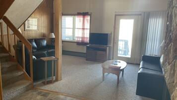 TV, fireplace, DVD player, ping pong