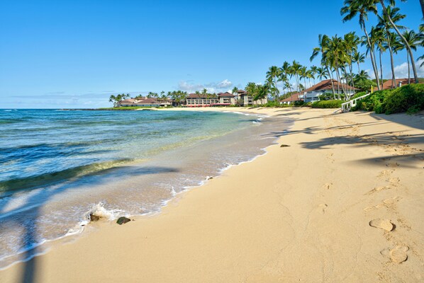 Sun-loungers, beach towels