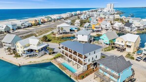 Exterior - Waterfront Home - 7BR - Sleeps up to 20 - Overlooks Gulf/ Lagoon | Private Pool (Gulf Shores)