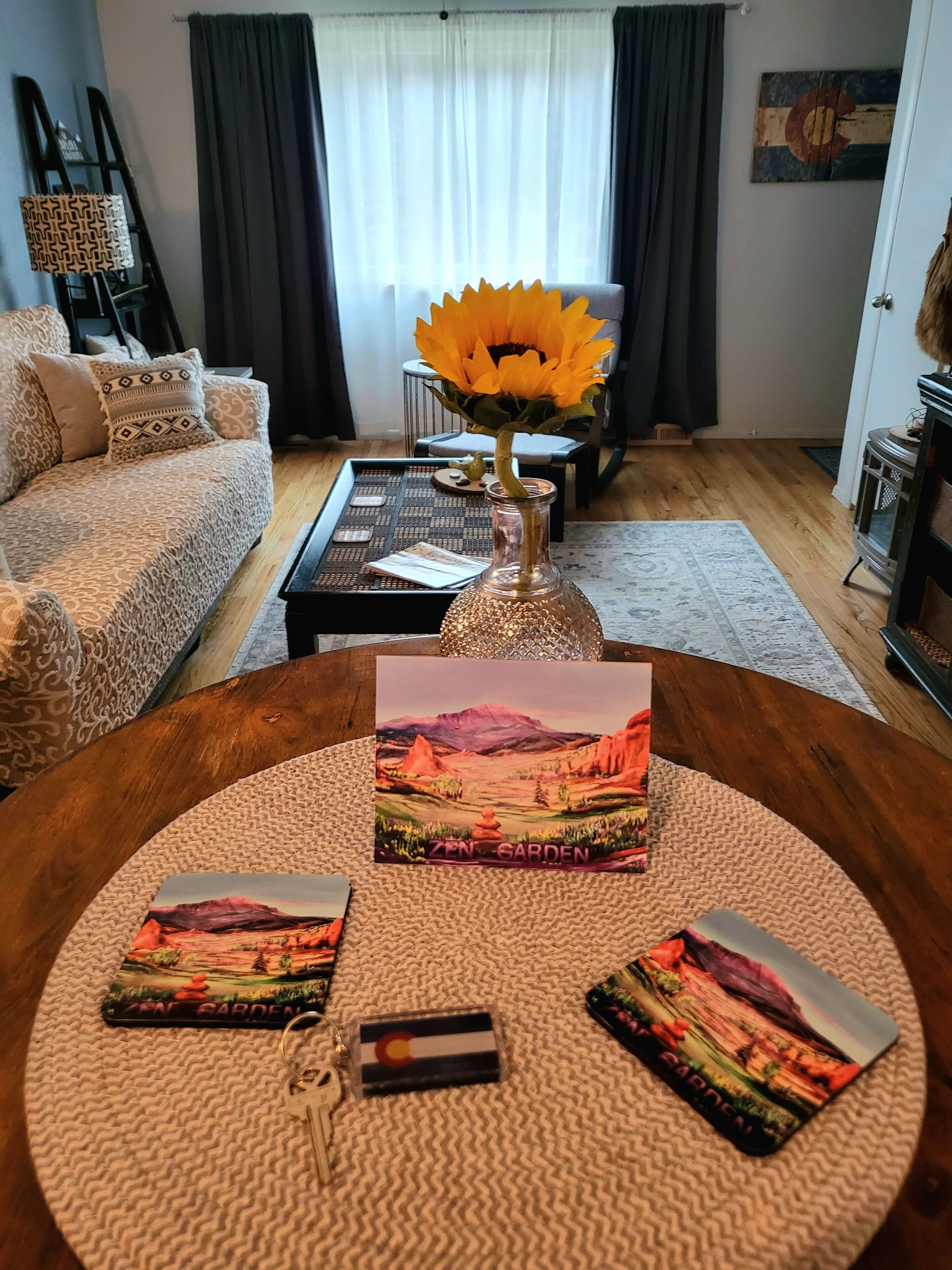 Smart TV, chimenea, libros