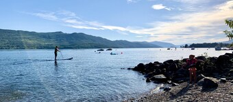 Dancing Waters Lakehouse - Semi Waterfront - Shuswap Vacations and Sledding Accommodation