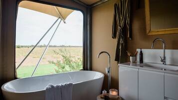 Tenda de campanya de luxe | Bany | Banyera i dutxa independents i banyera profunda