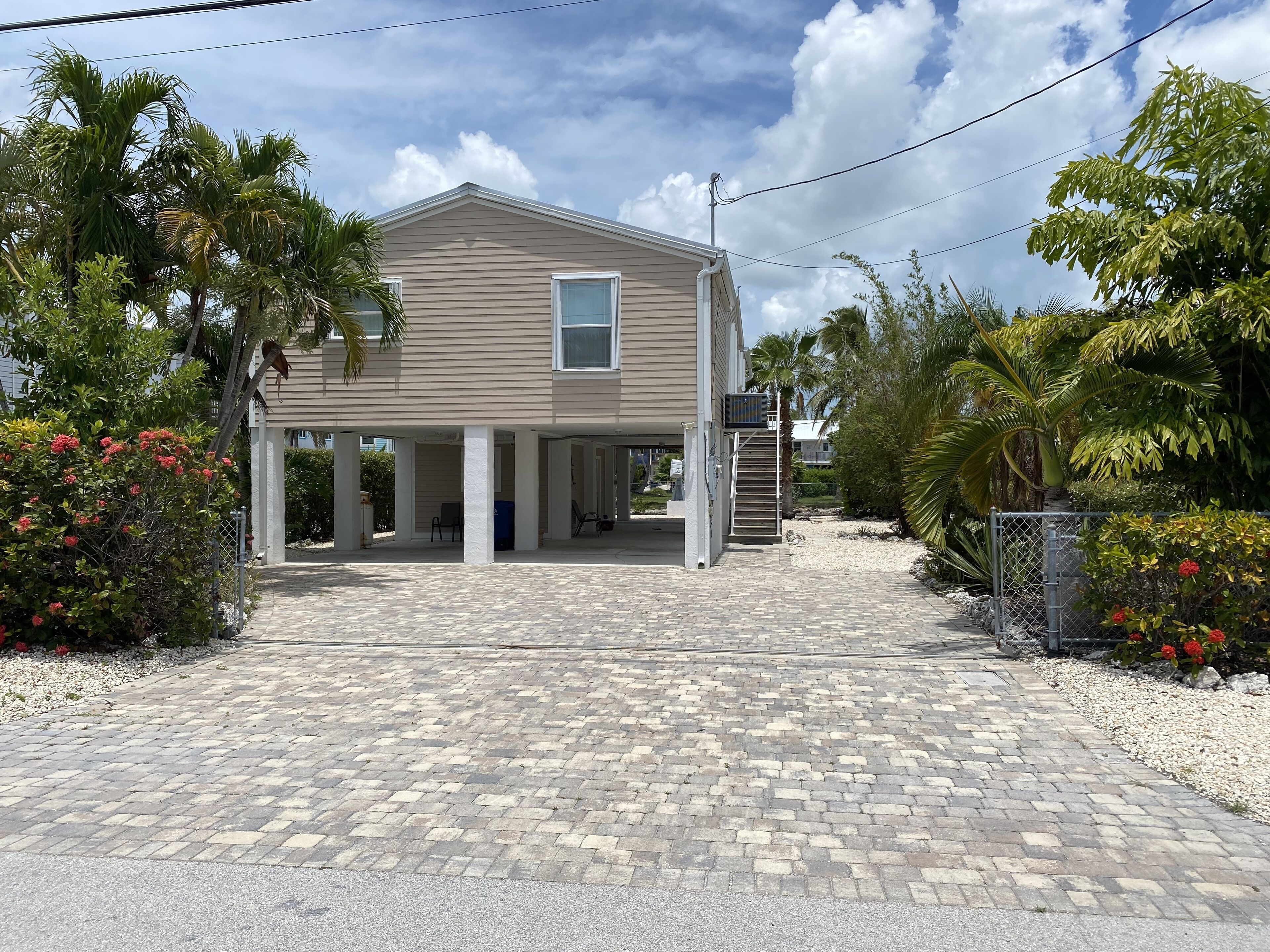 Canal house with dock. 