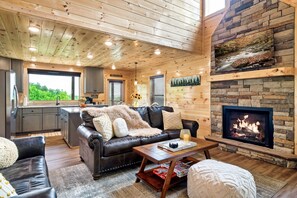 Smart-tv en een open haard