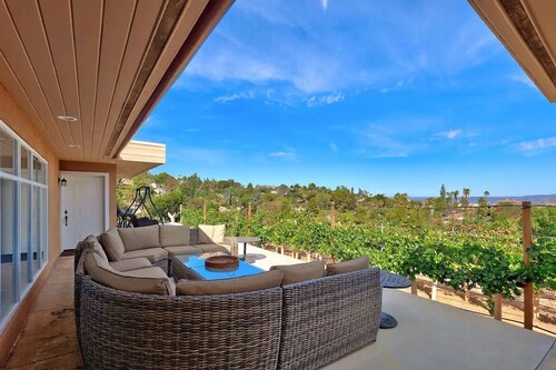 Private Vineyard Estate w/ Guest House & Hot Tub