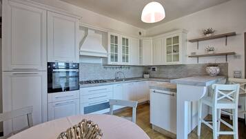 Fridge, oven, stovetop, dishwasher