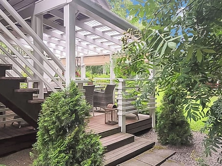 Terrace/patio. Ruokovirran mökki by Interhome