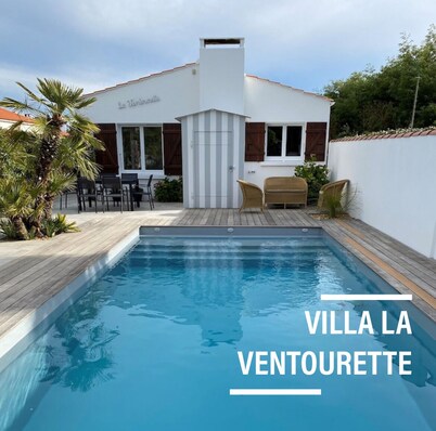 ☀️ Typical Oléron villa with heated pool, 5 minutes from the beach! 🌊