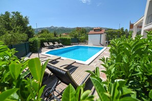 Villa (Three Bedroom Villa with Swimming poo) | Pool | Seasonal outdoor pool, pool umbrellas, pool loungers