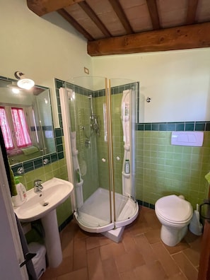 Baignoire, baignoire à jets, sèche-cheveux, bidet