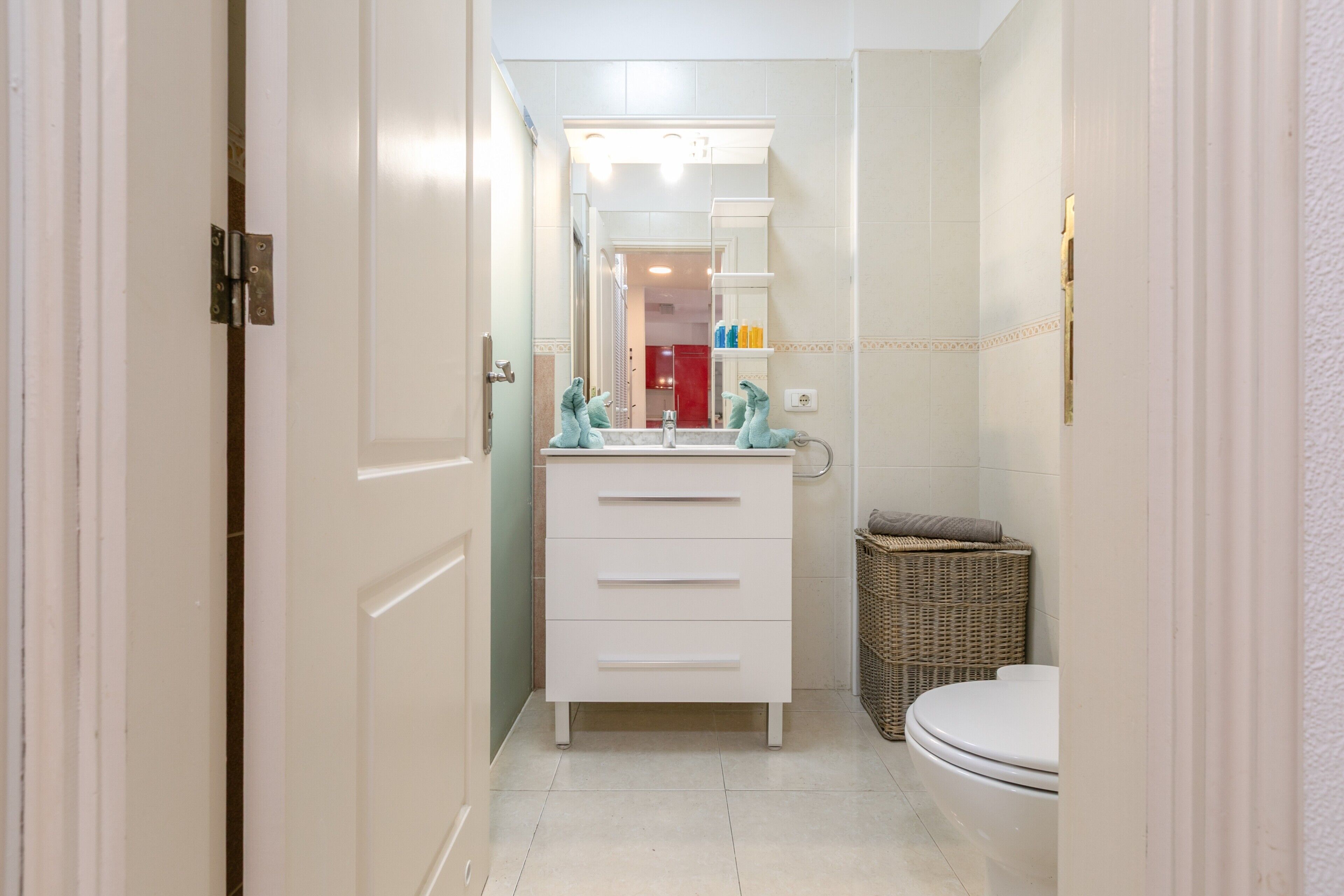 Badekar, hårtørrer, håndklæder